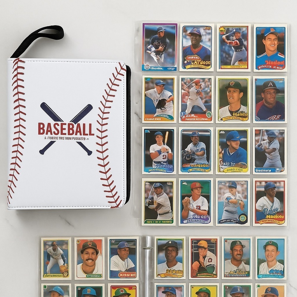 Baseball Binder 55 Sleeves Card Album Organizer Collectors Edition